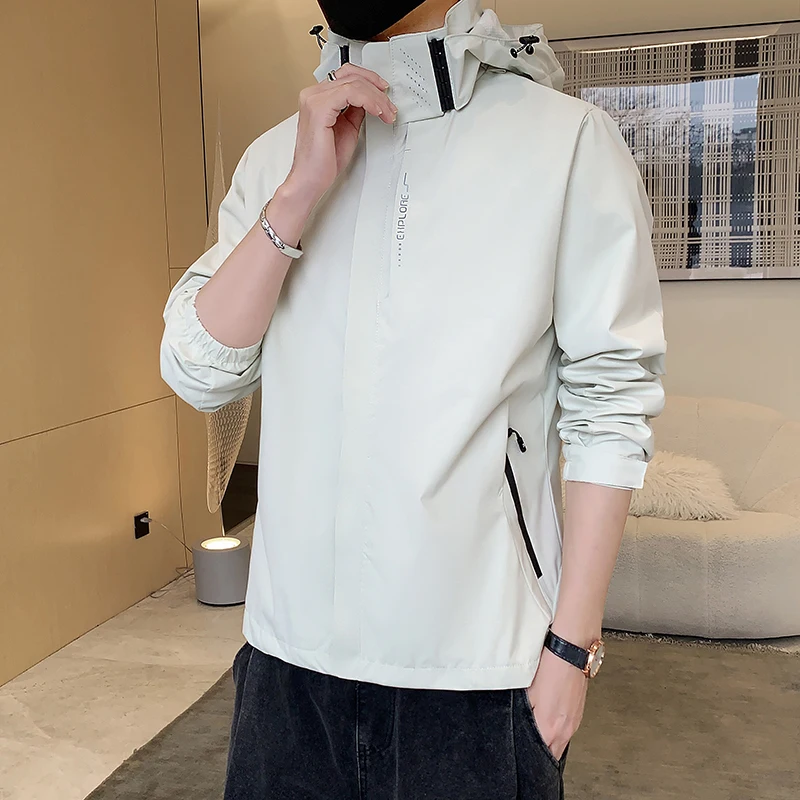 

Cold-resistant Jackets Unisex Waterproof Windbreaker Jacket Single-Layer Raincoat for Hiking Camping Rain Protection Clothes