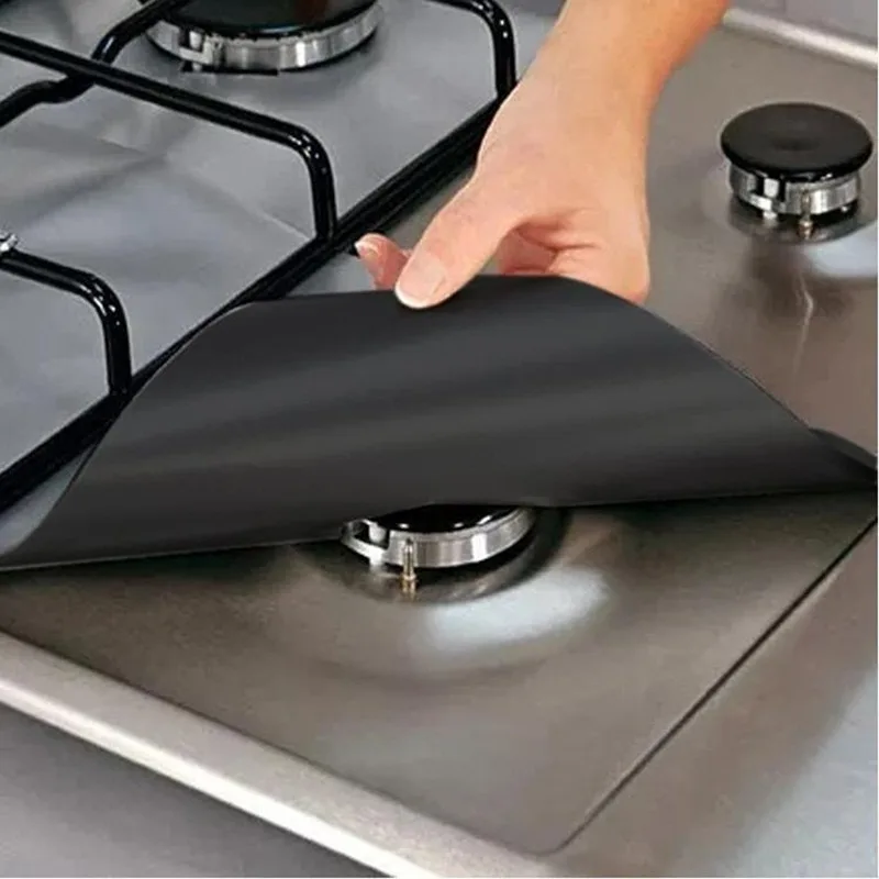 Gas Stove Protector Liner Non‑stick Heat Resistant Gas Range Burner Cover Mat Kitchen Stovetop Cleaning Pad