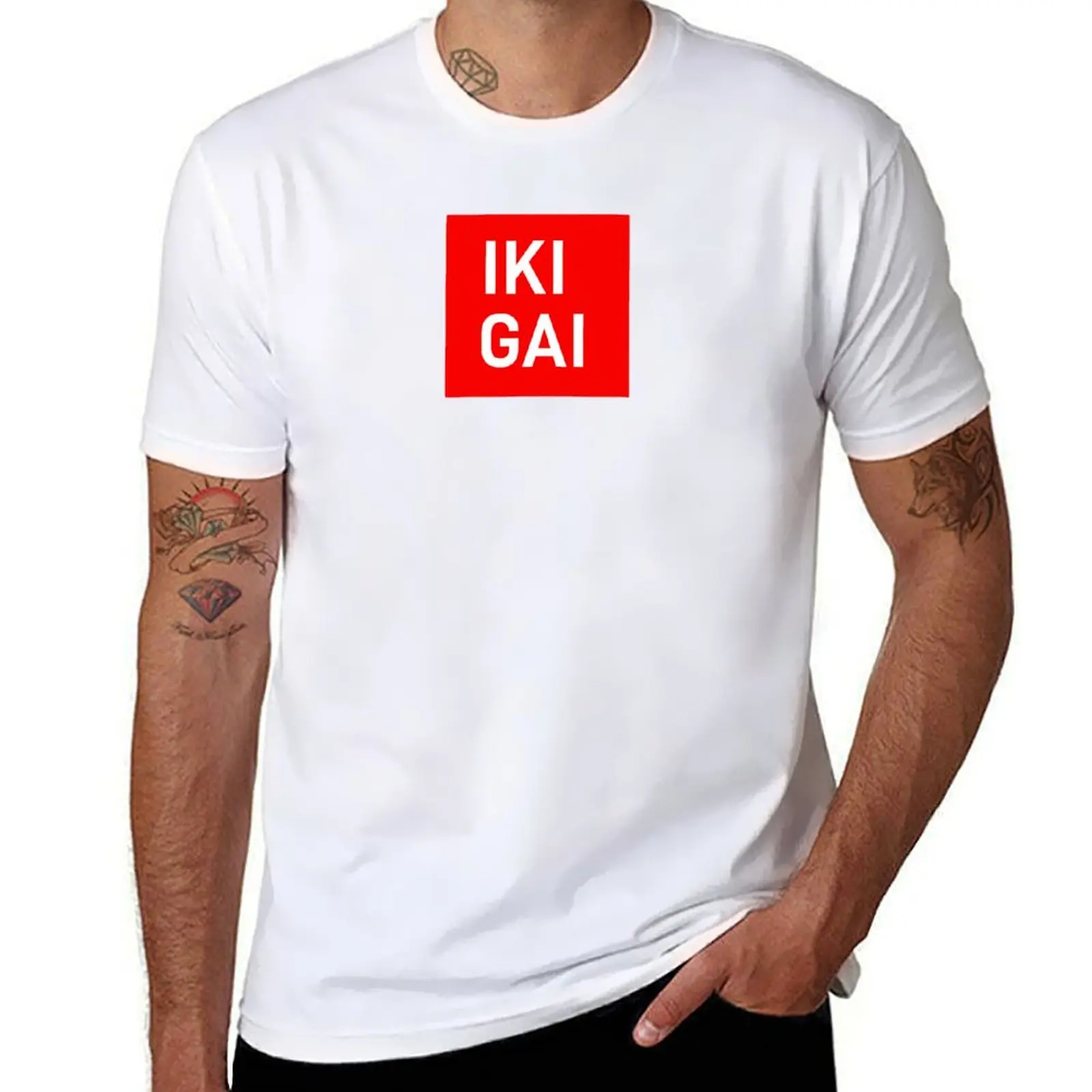 

cotton shirts man IKIGAI t shirt graphic man T-Shirt t