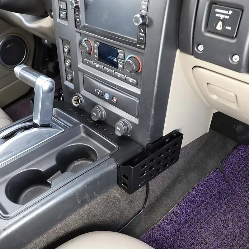 

Aluminum alloy For Hummer H2 2001-2007 Car Center Console Gears Storage Box Two Baskets Trim Car tools Accessories