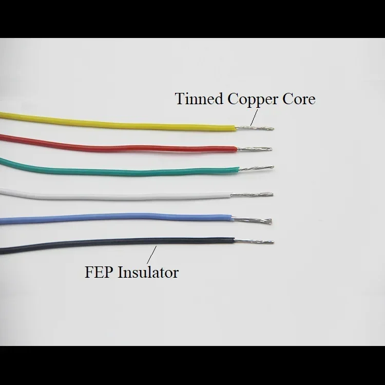 2/5/10m FF46-1 PTFE Wire 0.12mm ~ 4mm Signal Control Sensor Detector Parking Access Cable FEP Insulation Ground Inductor Line