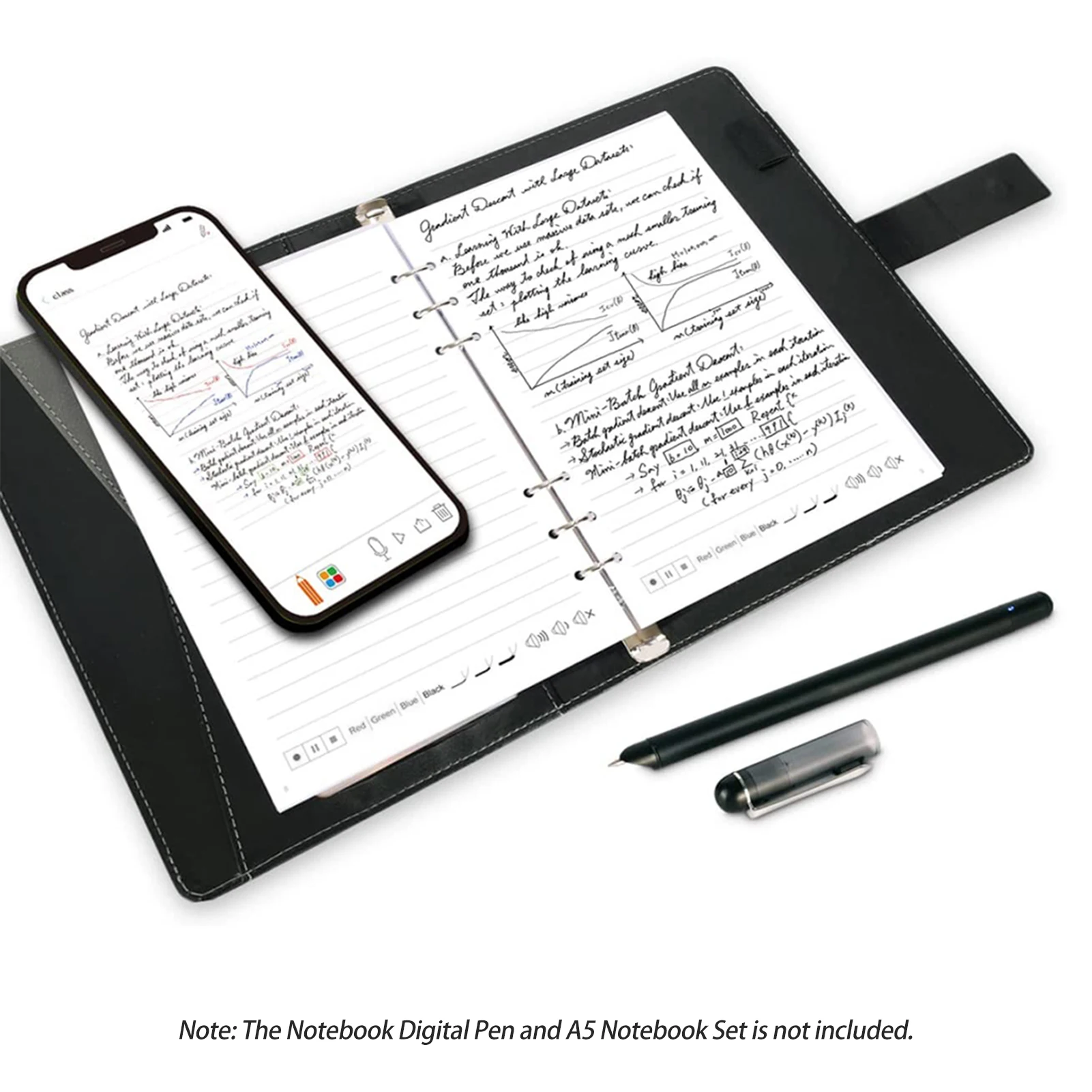 【New】A5 Paper 120 Sheets 10pcs Ballpoint Pen Refills for Bisofice Notebook Digital Pen Compatible with Boardpen and Ophaya APP