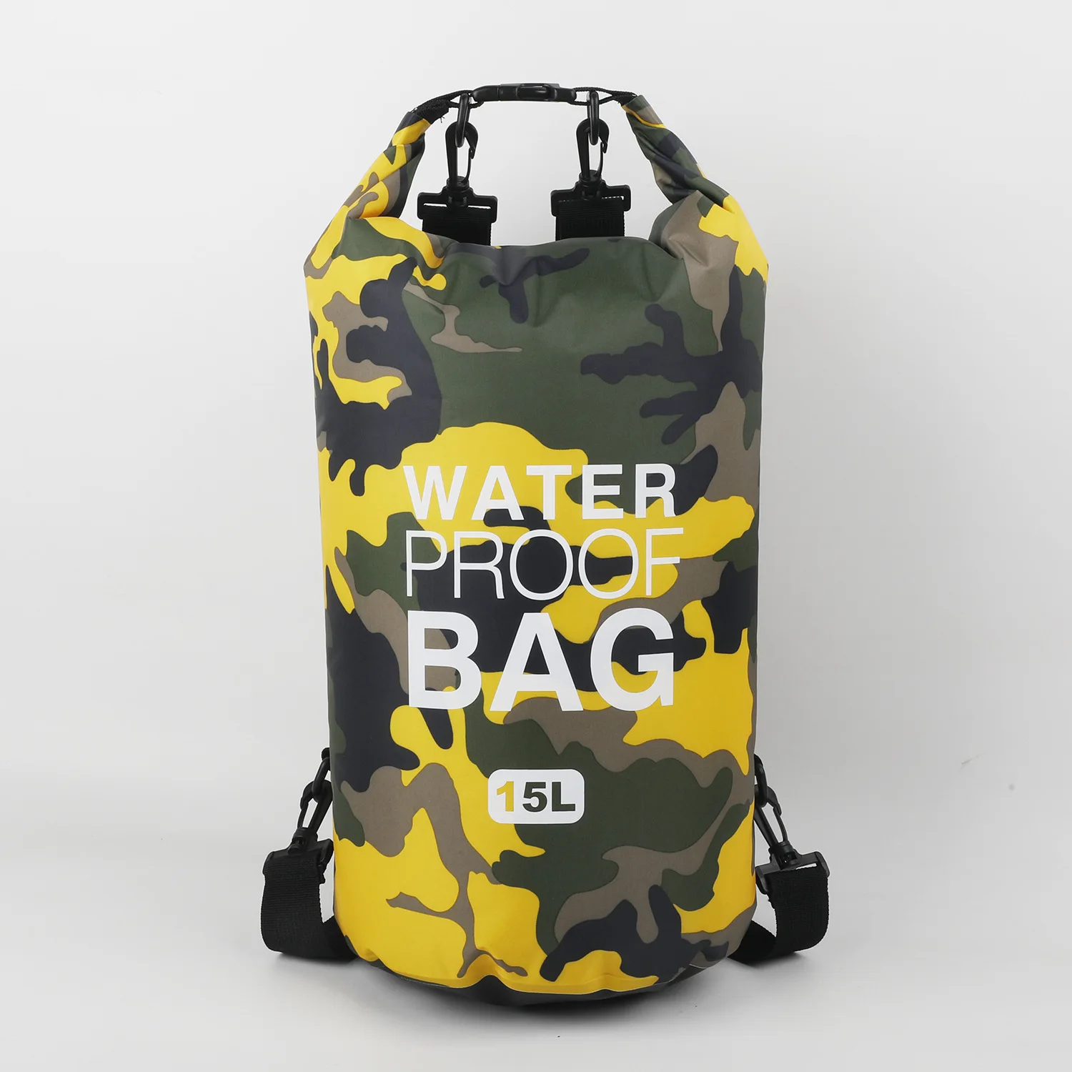 Outdoor Camouflage Waterproof Dry Bags 2/5/10/15L/30L Portable Rafting Diving Dry Bag Sack PVC Swimming Bags for River Trekking