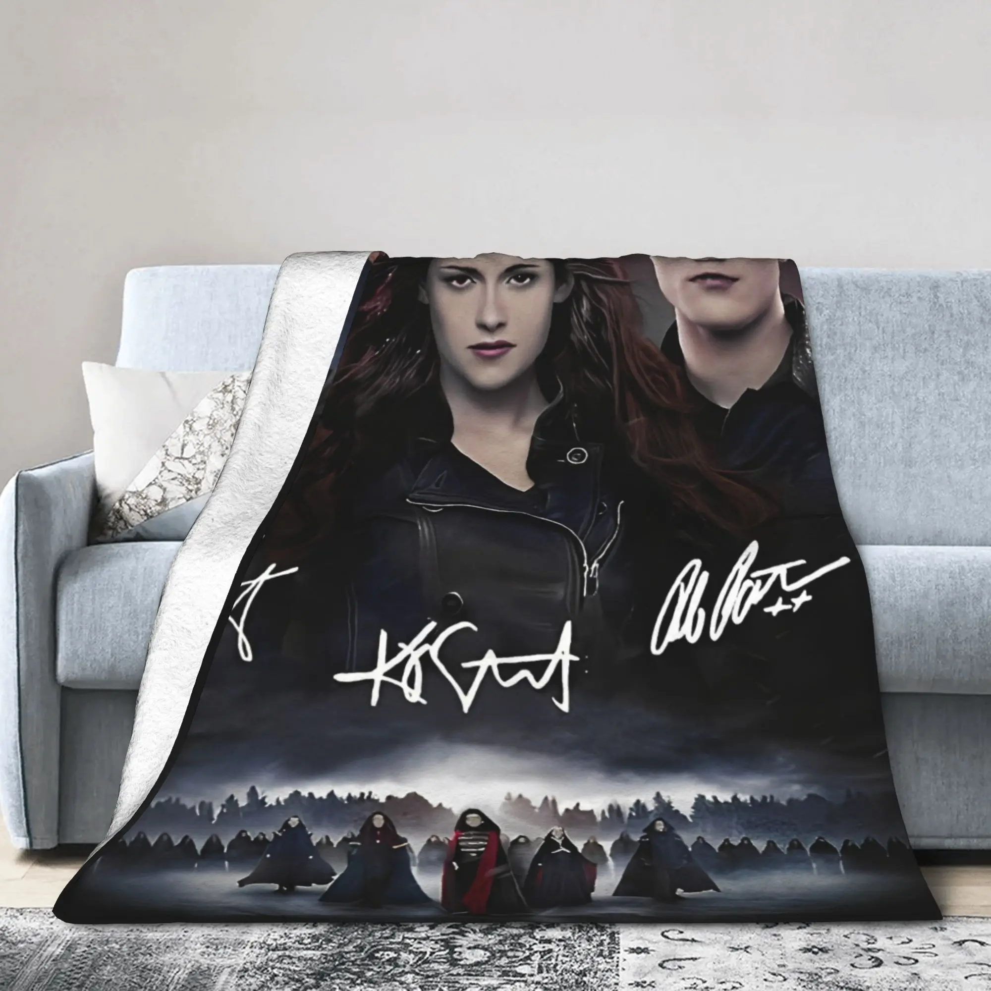 The Twilight Saga Edward Knitted Blankets  Flannel Throw Blankets Summer Air Conditioning Decoration Ultra-Soft Warm Bedspreads