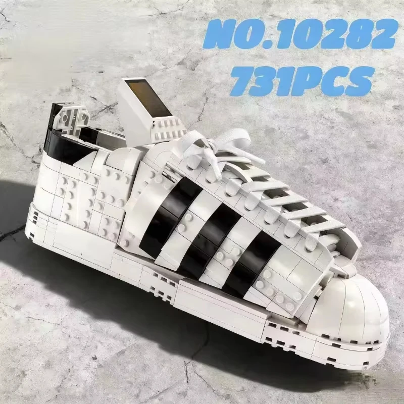 

2026 MOC white sports shoes , building block model, brick toy, children's adult birthday Christmas decoration gift