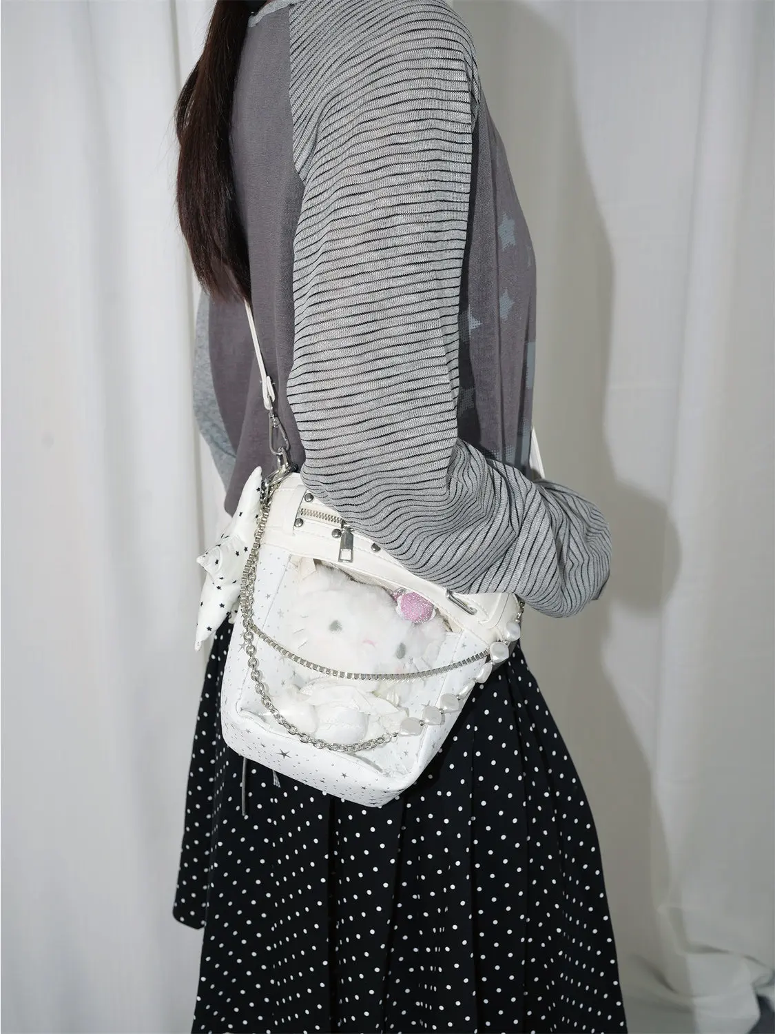 Original Design Light Star Polka Dot Versatile Bucket Bag for Women's Shoulder Bags Crossbody Bag Fashion Handbag view 5