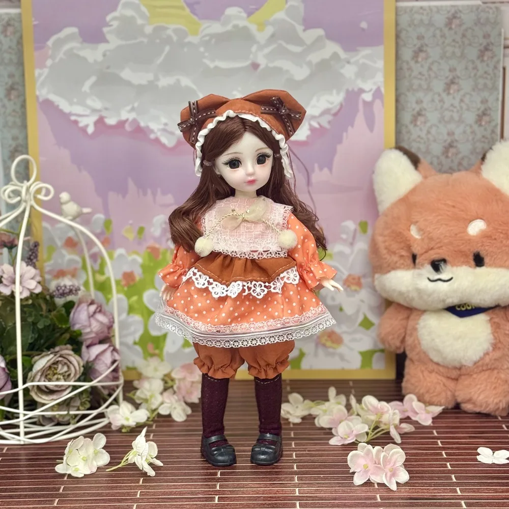 

1/6 SD 30cm Bjd Doll with Clothes Attractive Eyes with Wig Make Up Princess Dress Up BJD Dolls Long Hair Anime