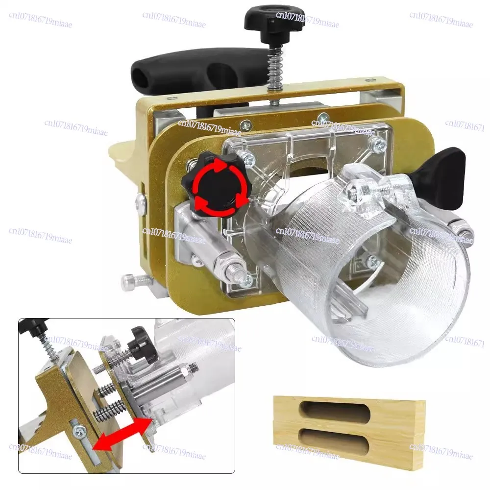 Woodworking 2-in-1 Connector Slotter Slotting Machine Die Invisible Fastener Edge Trimming Machine Slotting Positioning Rack