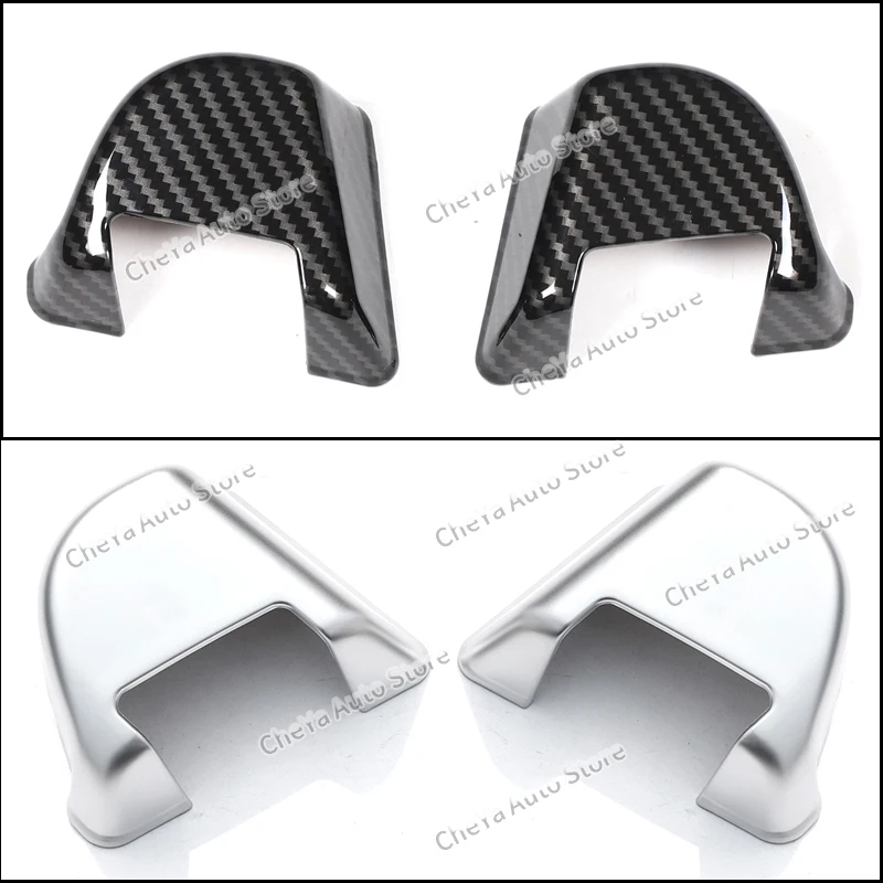 For Land Rover Range Rover Sport L494 2014-2018 2Pcs ABS Carbon Fiber Seat Belt Frame Cover Trim Interior Overlay