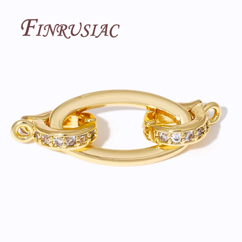 18K Gold Plated Clasp For Jewelry,Pearl Clasp Connector For Bracelets Making,DIY Necklace Findings,End Bead Clasp Connecting