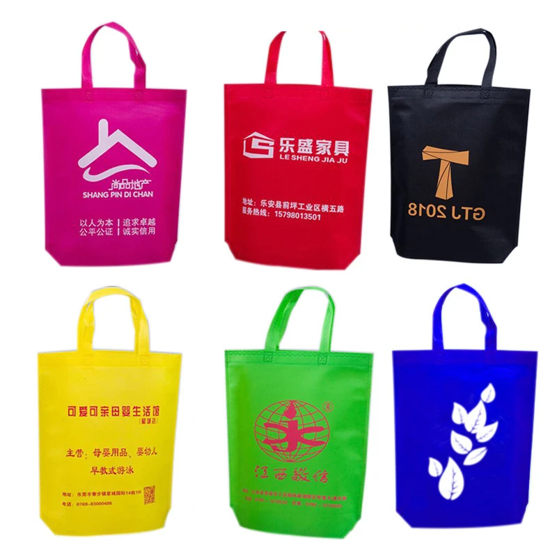 StoBag 25pcs Wholesale Non Woven Eco Shopping Tote Bags Fabric Canvas Large Reusable Gift Storage Pouch Custom Logo(Extra Fee)