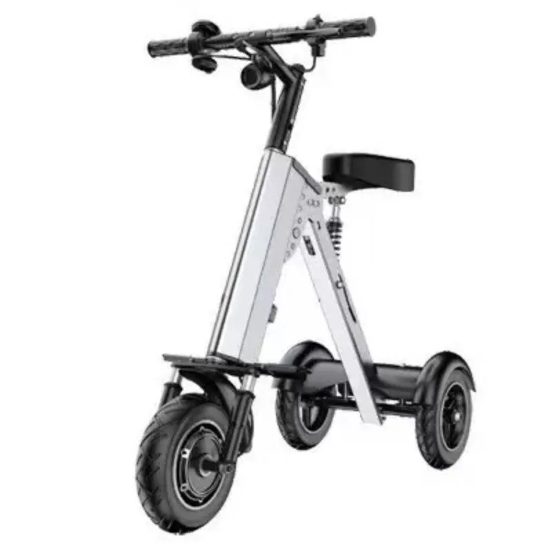 Folding Electric Vehicle Aluminum Alloy Tricycle Household Small Scooter Vehicle Outdoor Electric Three-wheel New Model