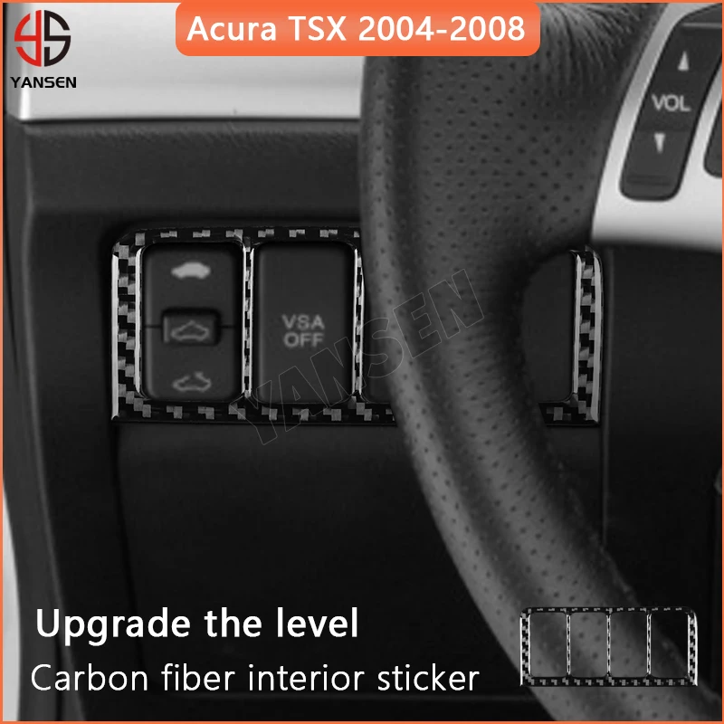 

Carbon Fiber Trunk Switch Forged Carbon Accessories Interior Stickers For Acura TSX 2004 2005 2006 2007 2008