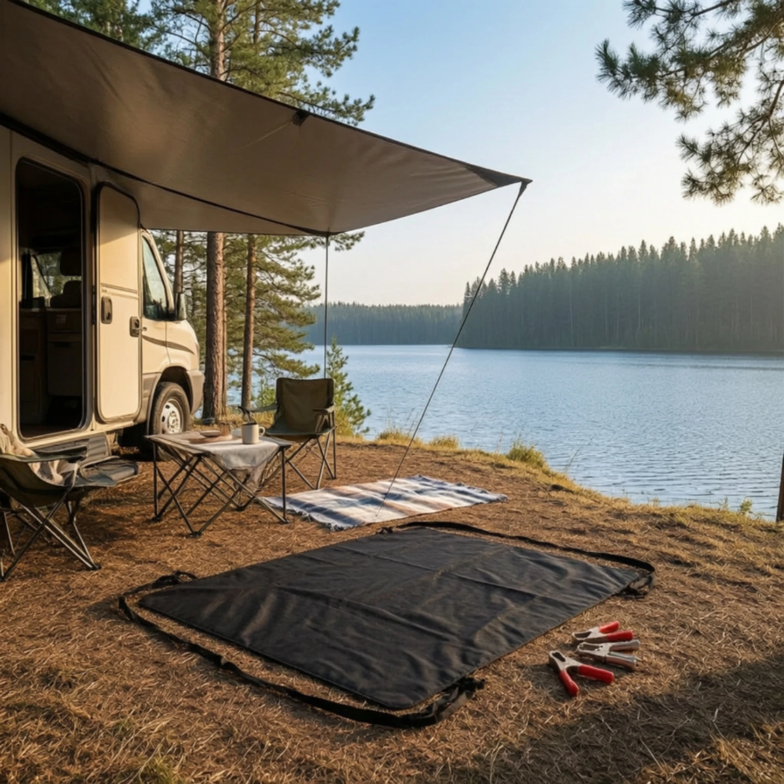 リアバーンドアオーニングカバー 600D オックスフォードリ - Outdoor Indoor Camping のレビューと価格