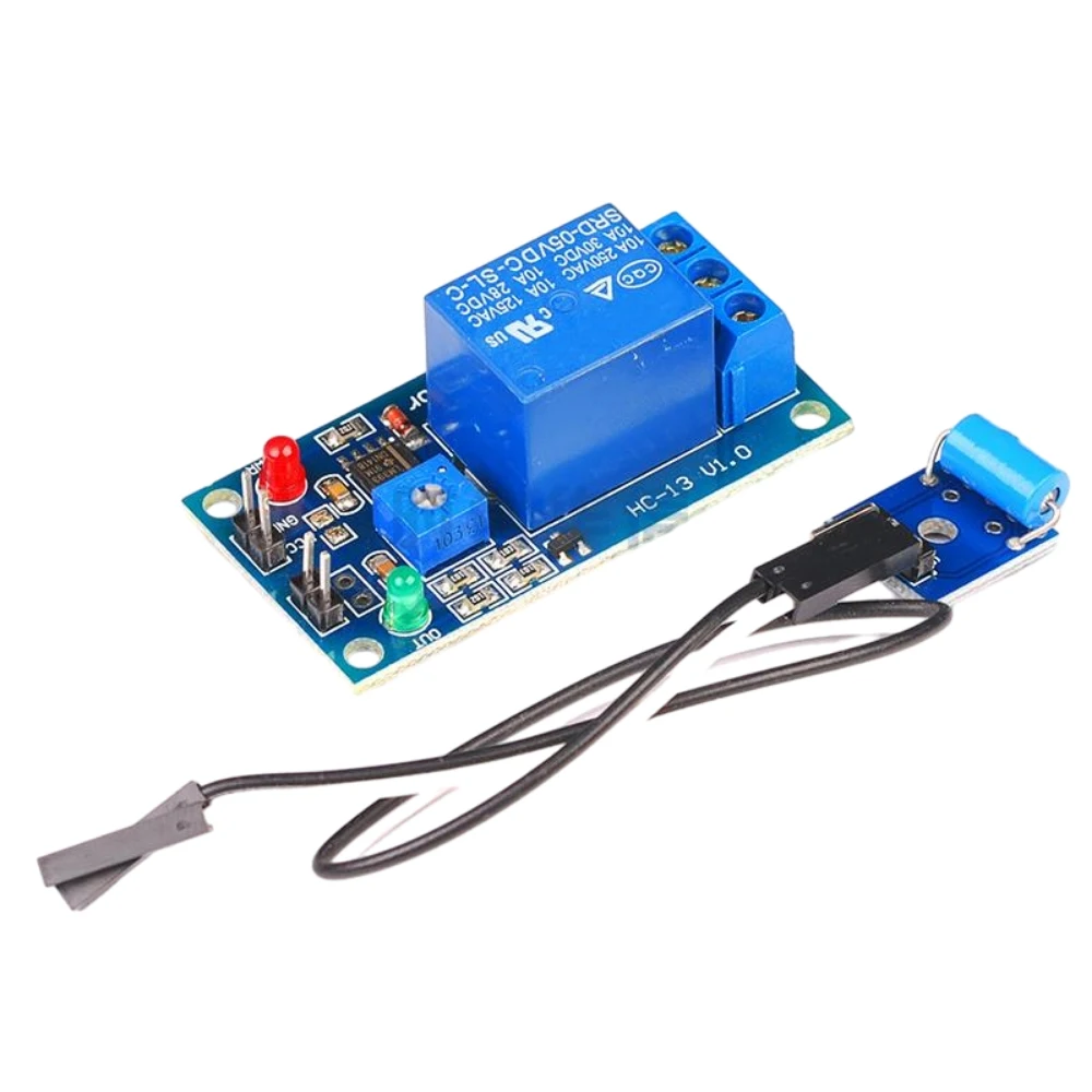 

5V/12V Normally Closed Vibration Sensor Relay Module 2 in 1 Alarm Trigger Vibration Module with Indicator Light