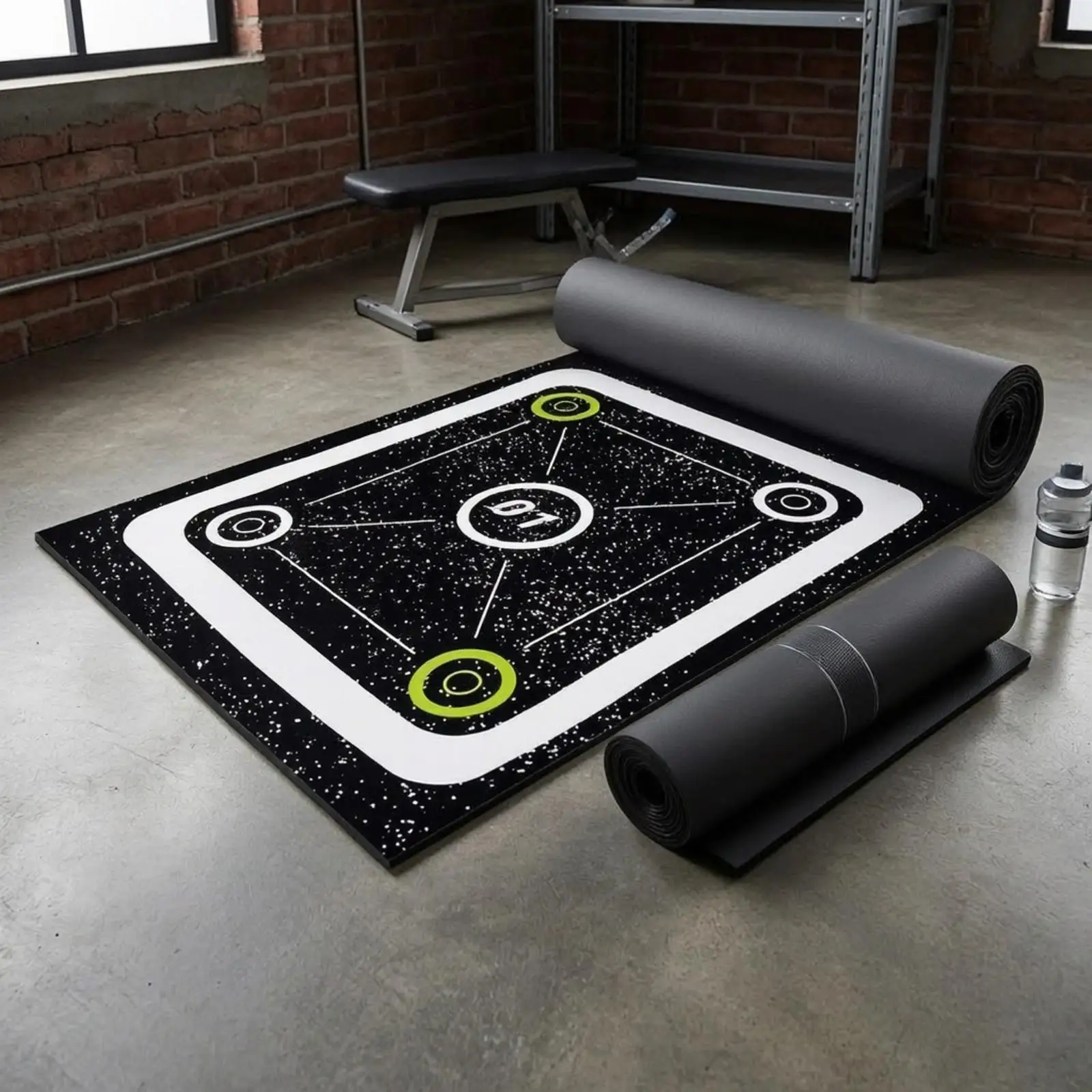 Portable Speed Agility Ladder Training Mat with Visual Footwork Guides Non Slip Exercise Mat for Indoor Outdoor Athletic Workout