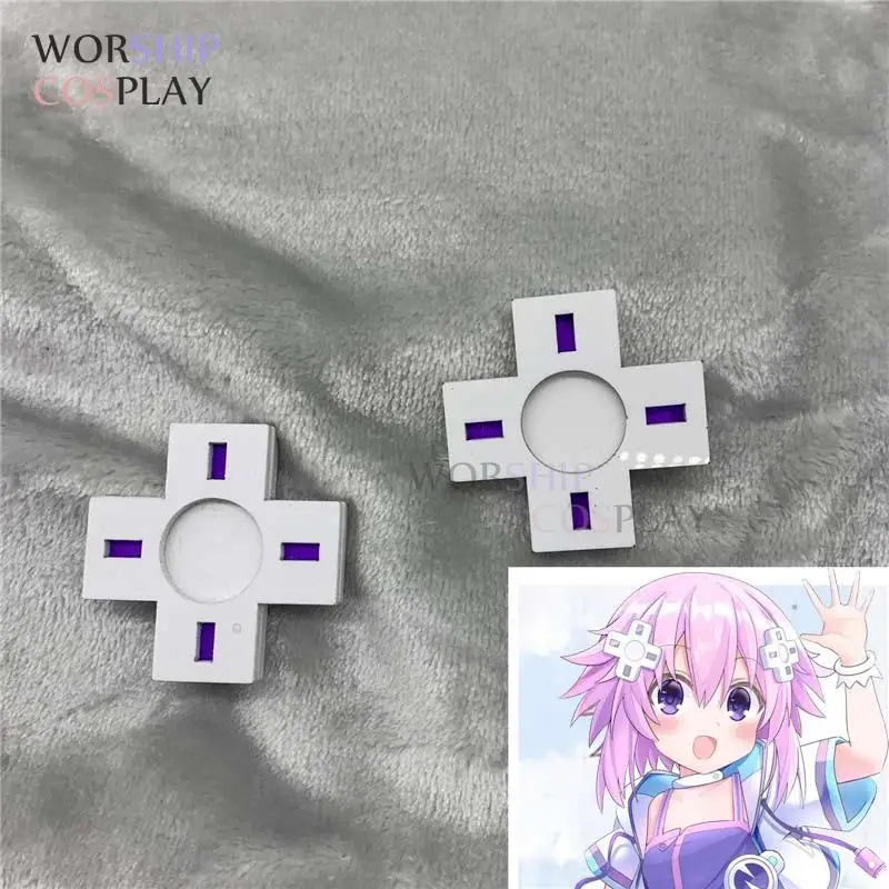 

1 Pair Purple Heart Cross Hairpin Hyperdimension Neptunia Neptune Cosplay Prop