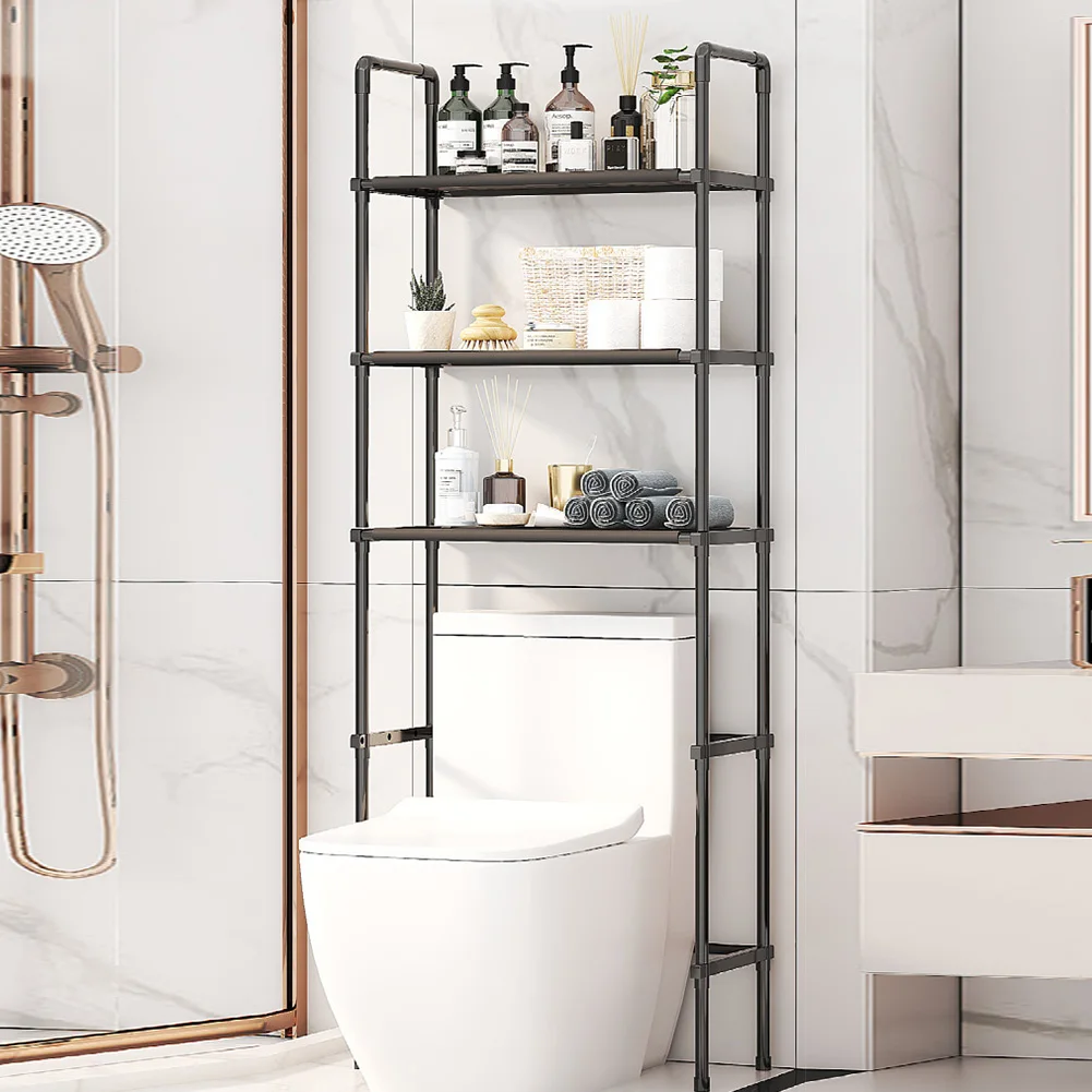 Over The Toilet Storage 3-Tier Over-The-Toilet Space Saver Organizer Rack Stable Freestanding Above Toilet Stand For Bathroom