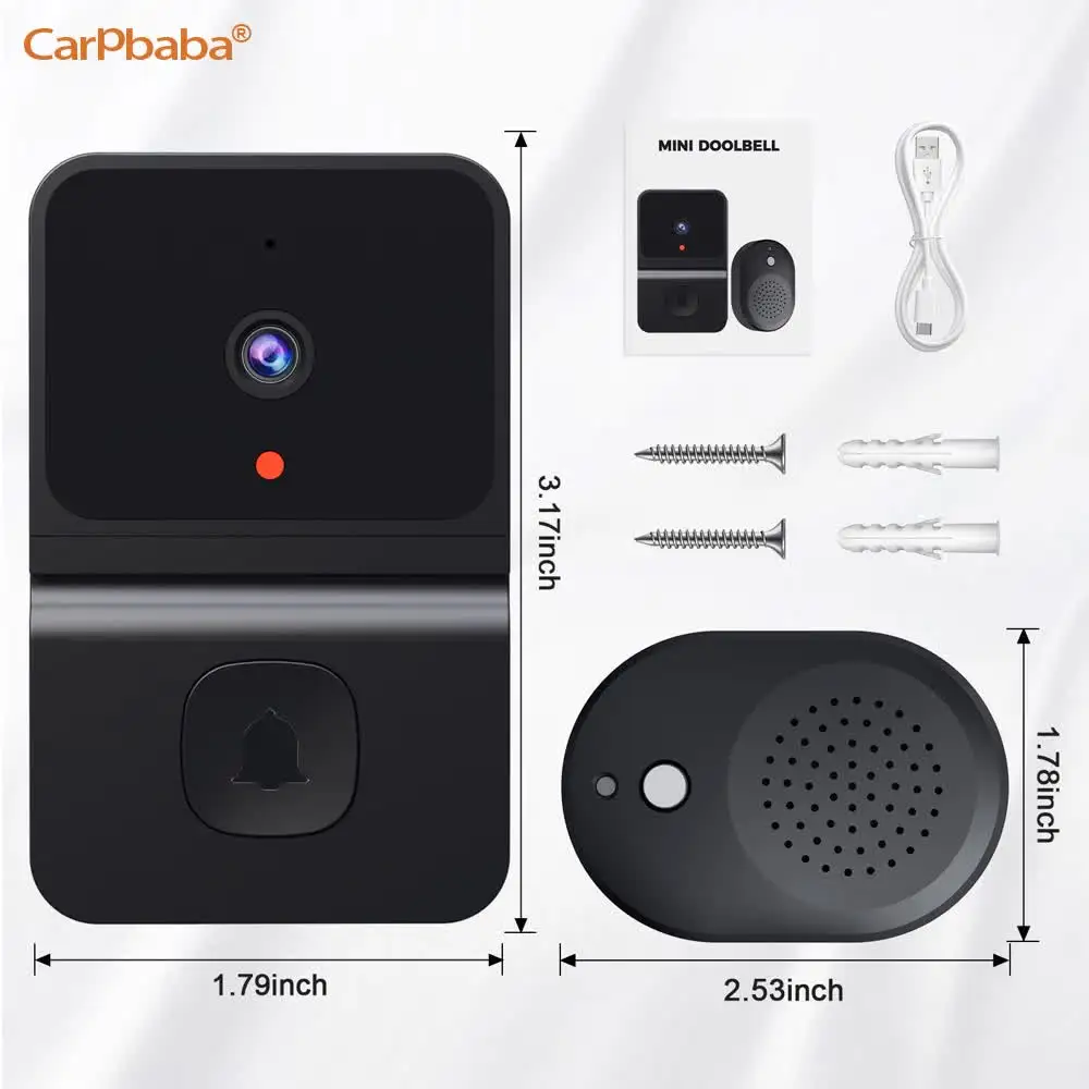 WiFi Video Doorbell Smart Home Wireless Security Protection Camera Ring Door Bell Intercom Night Vision Rechargeable Kement APP