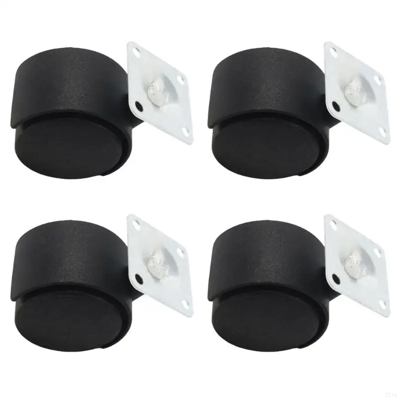 77JA 4pcs Ruedas montaje universal 360 grados para pisos madera dura y baldosas