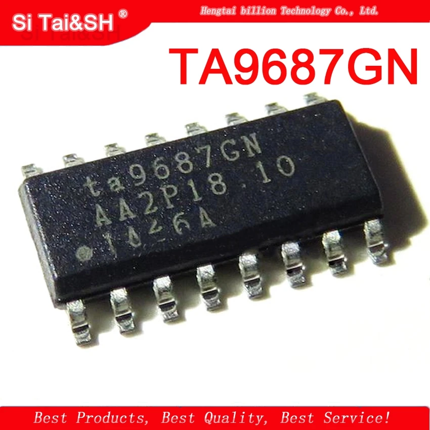 2 قطعة TA9687GN TA9687 LCD إدارة الطاقة حافظة حماية بلاستيكية سوداء لـ SOP-16