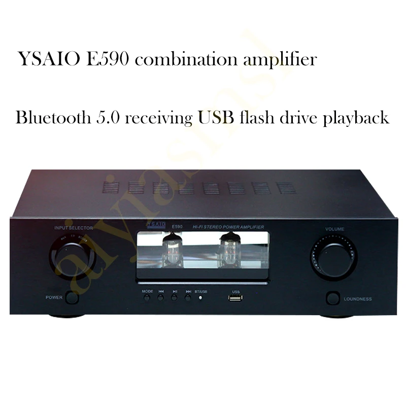 

AIYIMA SMSL E590 Combination Amplifier 2.0 120W 6N3 HIFI Vacuum Tube Amplifier Bluetooth USB Lossless Playback Home Audio Amp