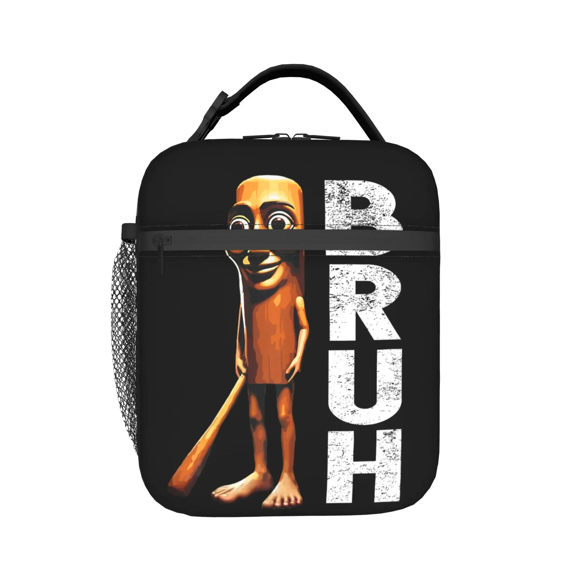 Funny Tung Tung Tung Sahur Bruh Insulated Lunch Bag Cooler Bag Reusable,Meal Container  Large Tote Lunch Box Food Bag