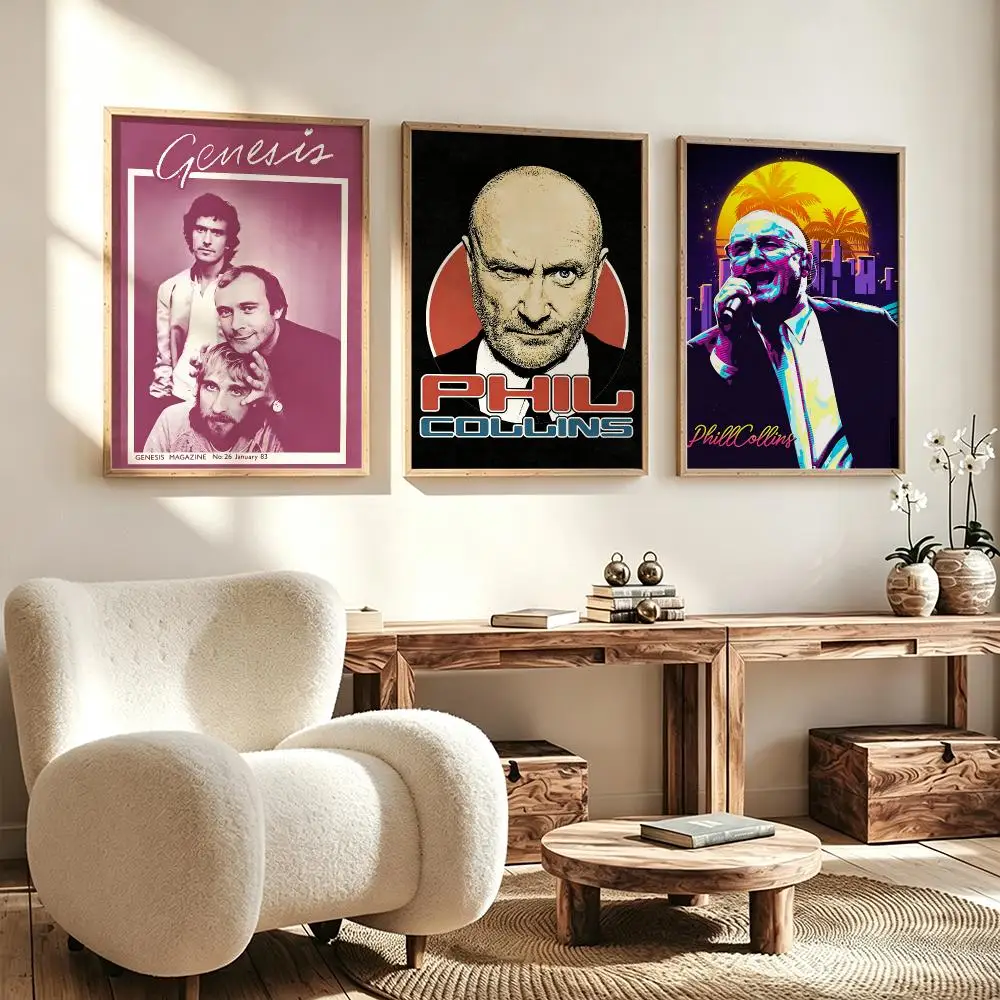 Modern Aesthetic Wall Art Poster music Phil Collins Poster for Office Home Decor Interior Large Wall Picture Print