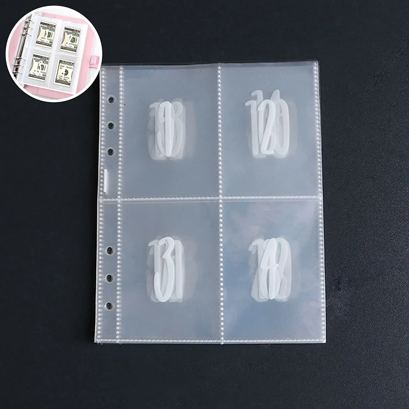 25 枚の 100 封筒節約マネーチャレンジ事前マーク 1-100 マネーバッグキャッシュフィラー A5 リング粘着挿入交換