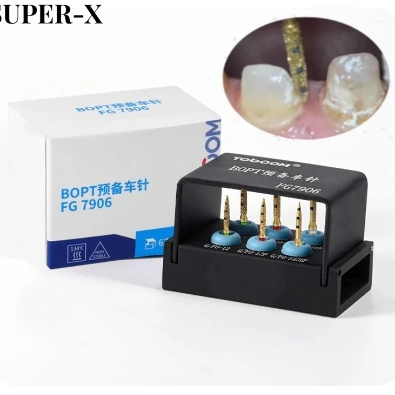 

5 шт./компл., стоматологические вертикальные алмазные боры FG FG7906 BOPT, подготовка зубов, боры для подготовки зубов, комплект для восстановления зубов