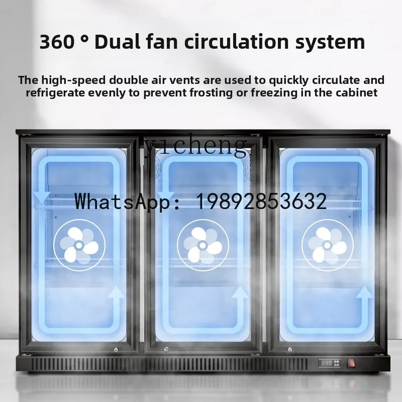 embedded stainless steel transparent freezer bar counter beer counter refrigerated display cabinet commercial