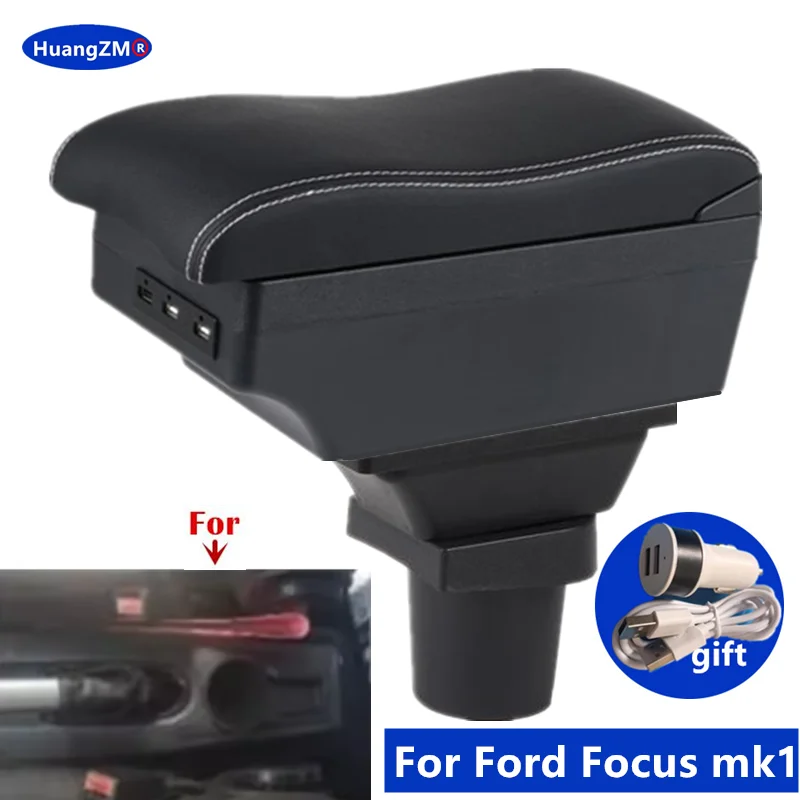 

Car Armrest Box for Ford Focus Mk1 Armrest Box for Ford Focus Center Storage Box Interior Dedicated Retrofit Car Accessories