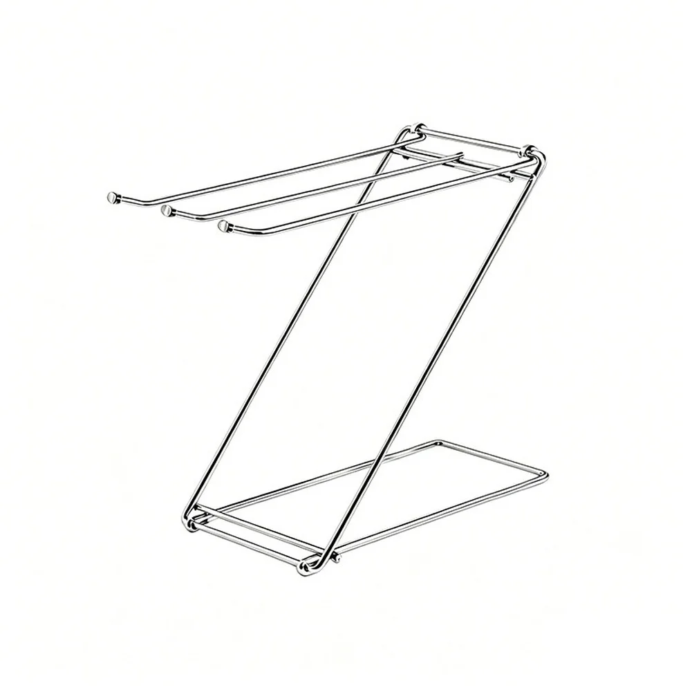 Foldable Stainless Steel Dishcloth Drying Rack for Kitchen Sponge Holder with Triangular Structure 26.5x21x23.8cm