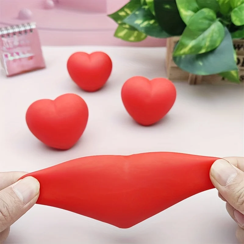 Valentine's Day Heart Squishy Squeeze Stress Ball Stress Anxiety Relief Fidget Toy Cute Desk Decompression Plaything