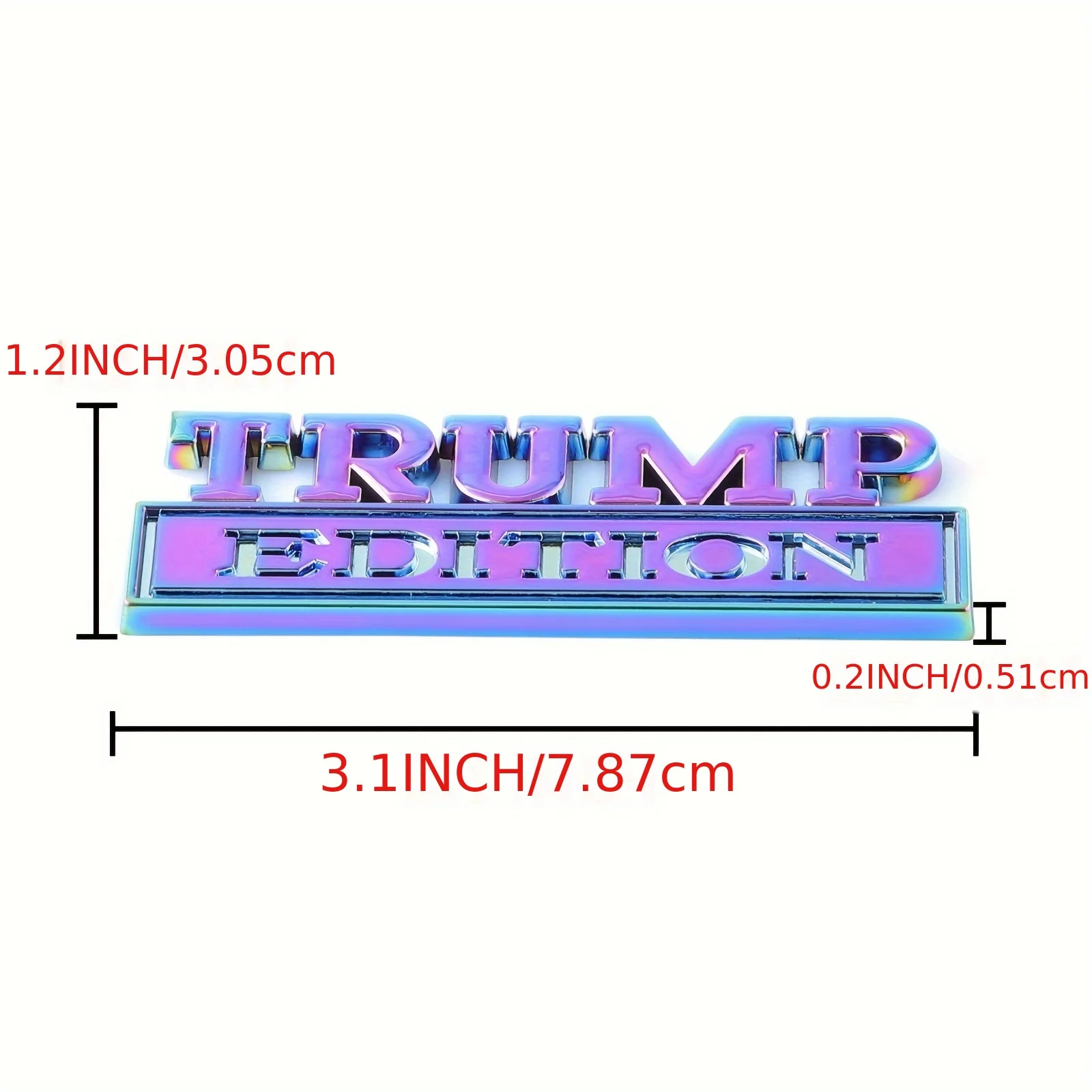 1pcs TRUMP EDITION Automotive Metal Leaf Plate Logo Modification Body Sticker Emblem Plague Car Decoration Sticker