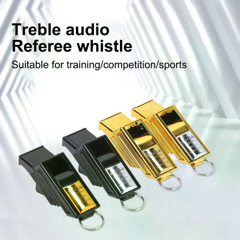 Professional Soccer Referee Whistles Big Sound Gold Silver Football Whistles Seedless Plastic Emergency Basketball Whistle
