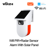 WiFI Pir MicroWava Radar Motion Presence Sensor Alarm Anti-Theft Security System Outdoor Solar Panel Tuya Smart Life Home Remote