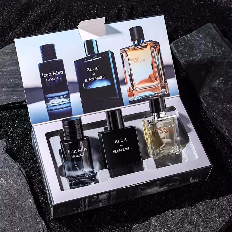 90ml Men's Eau de Parfum Gift Set - 3pcs Luxury Cologne Trio, Long Lasting Fragrance Attraction for Women 2025