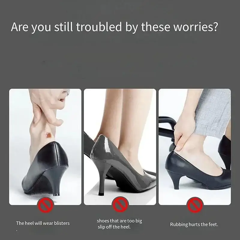 1 Paar Damen Silikon-Polster Fußpflegeprodukte GEL-Fersenprotektoren Rutschfeste Schuheinlagen für High Heels Größenverstellbare Einlegesohlen – Detail 7