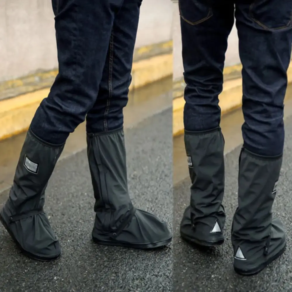 

Men's High Tube Rain Boots 42cm Tall Thick Shoe Cover Wear-Resistant Non-Slip Rain-Proof Shoes Water Activities