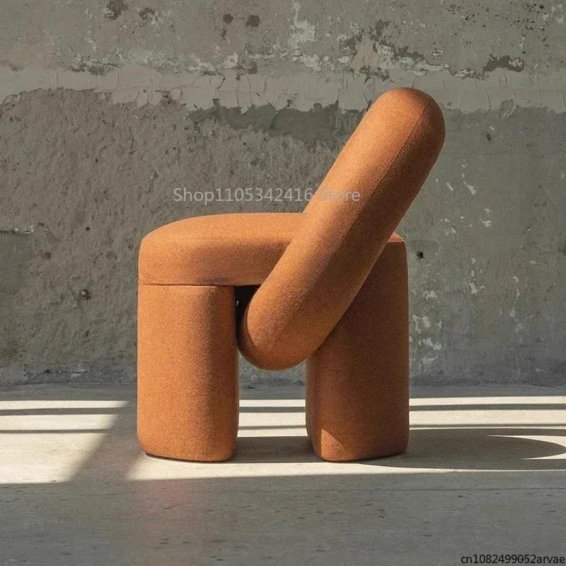 Italian Retro Sofa Chair, Creative Design Leisure Chair - B&B Restaurant Lobby Negotiation Reception Dining Chair