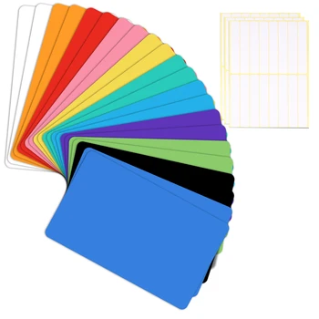 25 adet renk PVC kütüphane kitap bölücüler ile raflar için A5 etiket çıkartmaları 6