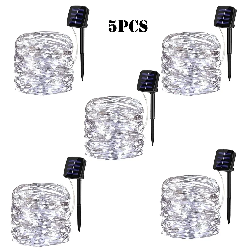 32M Solar LED Licht Outdoor Girlande Lampe Garten Fee Licht String Led Twinkle Wasserdichte Lampe Weihnachten Girlande Hof Dekoration