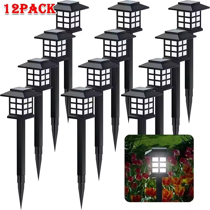 1/2/4/6/8/12 pièces solaire LED voie lumières extérieure étanche passerelle jardin décor lampadaire pour paysage cour Patio allée
