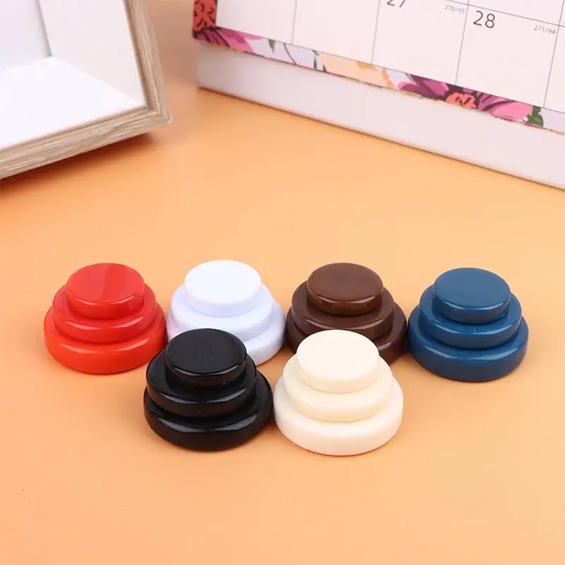 Multi Color Round Plastic Chess Pieces 20/27/32MM 15Pcs Backgammon Draughts Western Board Game Supplies