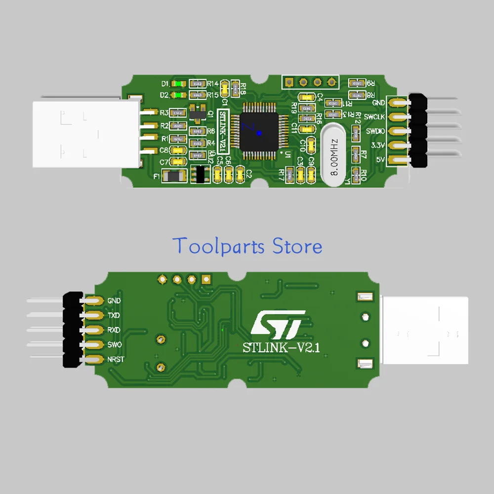 ST-LINK V2.1 Emulator Debugging Download STLINK Programming Burning Line STM32 Virtual Serial Port JLINK