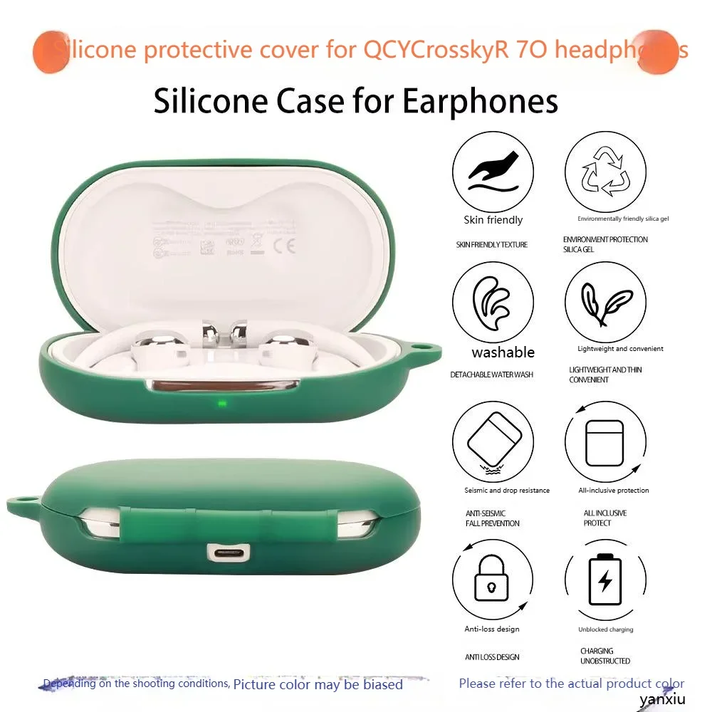 

For QCY Crossky R70 Case Silicone Protective Sleeve Cover For QCY Crossky R70 Bluetooth Wireless Earphones Protector Accessory