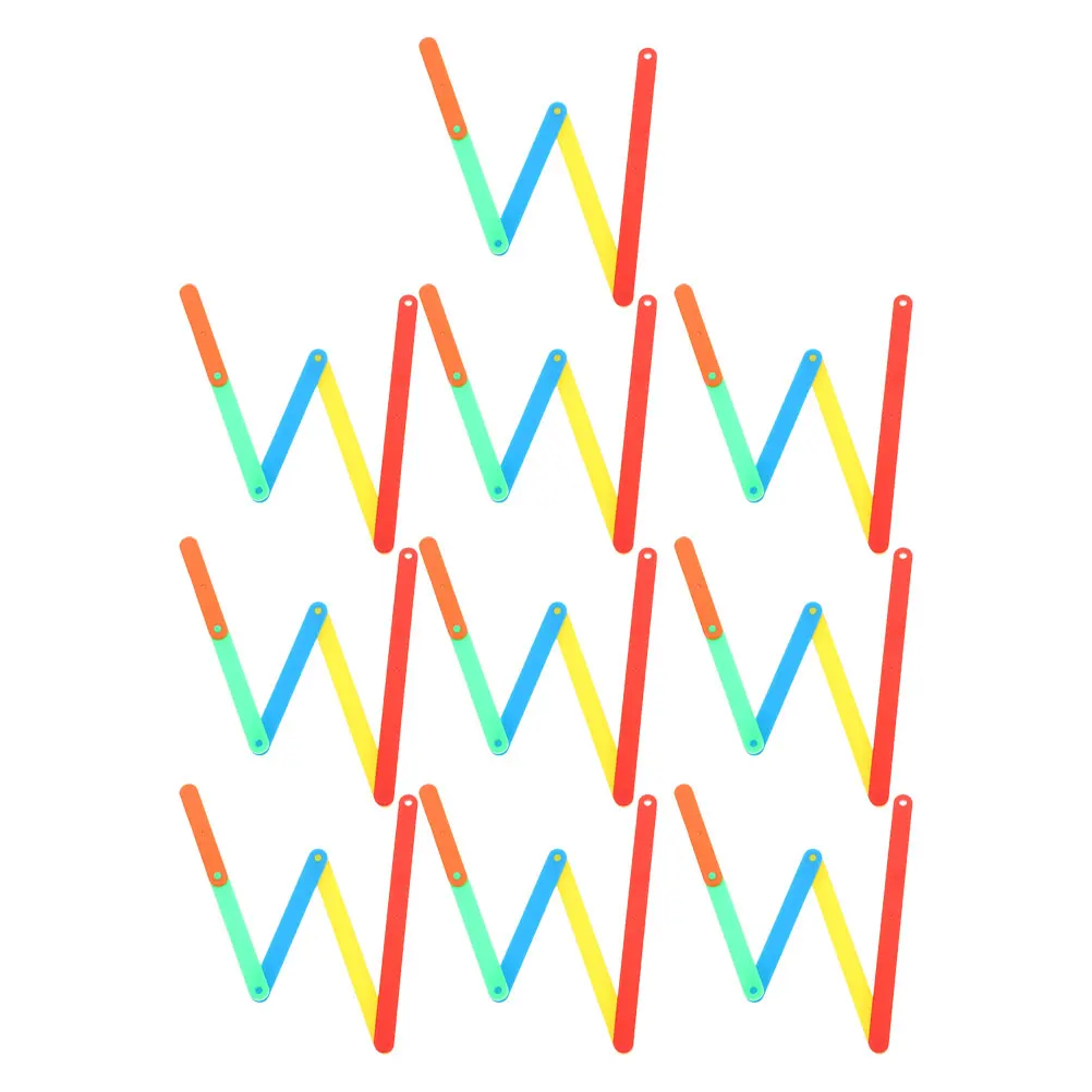 

50pcs Angle Manipulative Materials Bright Interactive Learning Tool Set For Math Class Reusable Geometric Shapes Building Sticks