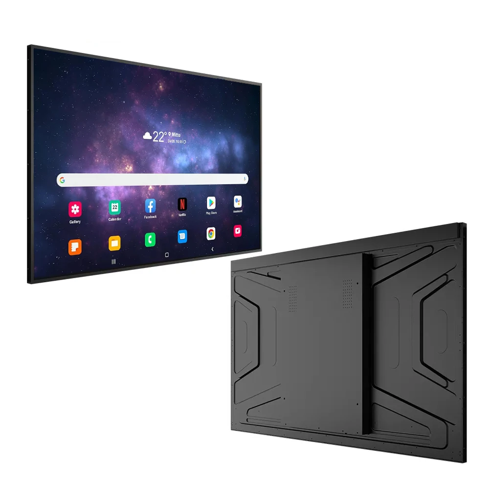 Biseles ultrafinos 500nits para colgar en la pared, ventana de tienda, pantalla LCD, pantalla publicitaria, reproductor multimedia de señalización Digital de 32 43 50 55 pulgadas