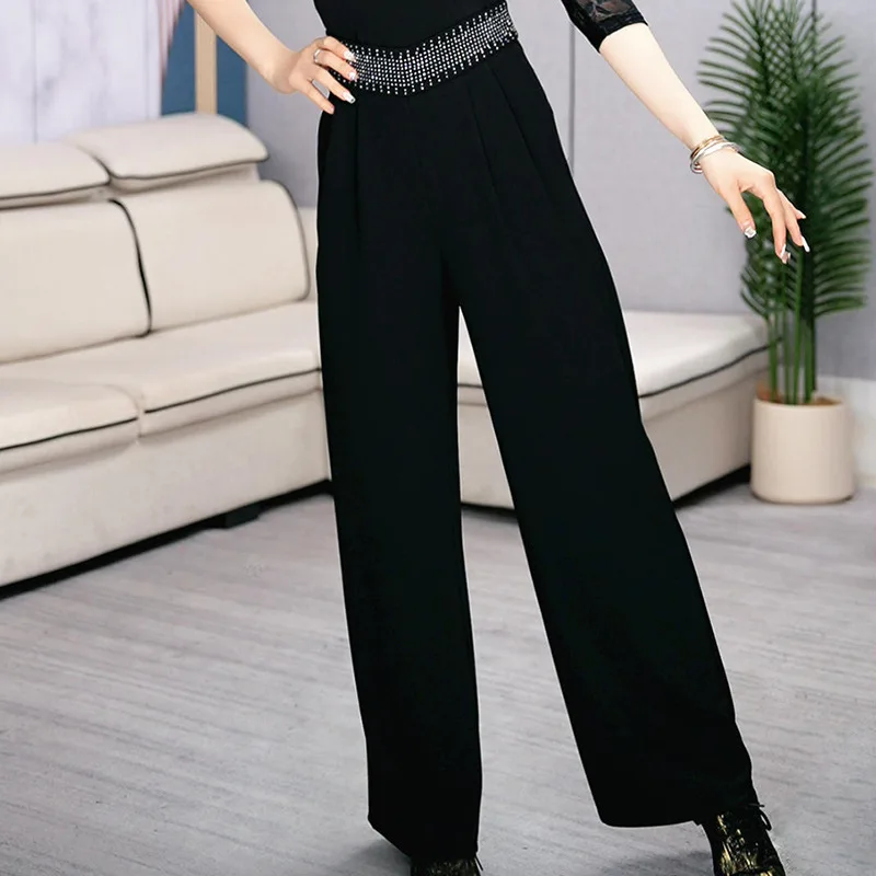 pantalon-de-danse-a-jambes-larges-orne-de-strass-taille-haute-elegant-tendance-moderne-pour-la-pratique-de-la-danse-de-salon-drape-pour-adulte-noir
